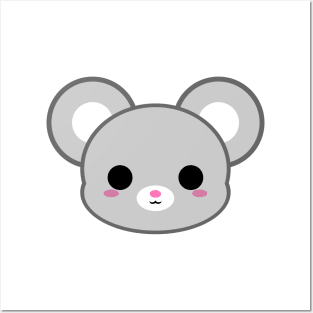 Cute Grey Mouse Posters and Art